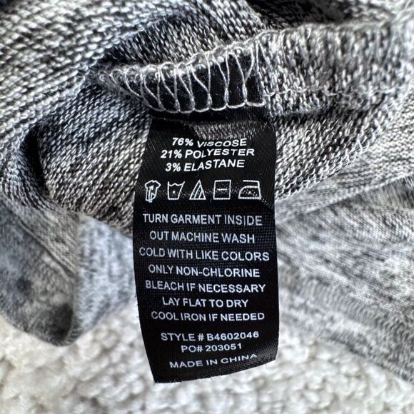 Betabrand Heathered Gray Flowy Batwing Sleeve Oversized Top XL - Picture 4 of 6